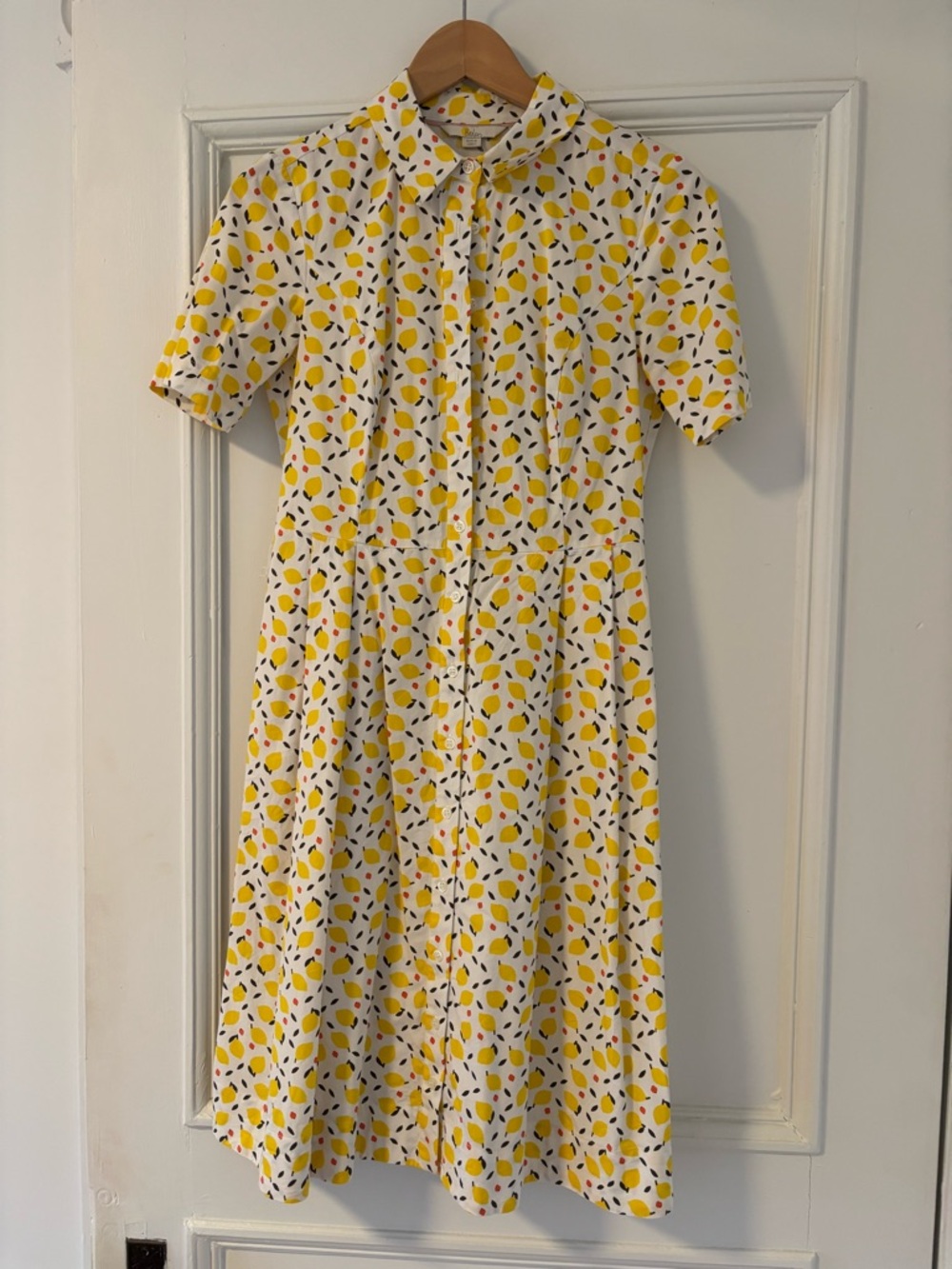 Boden Yellow Lemon Print dress